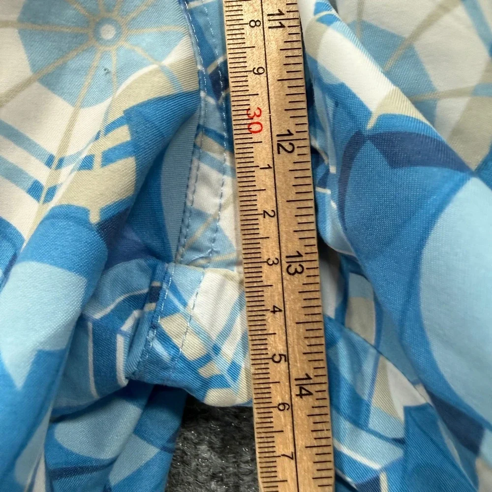 Vineyard Vines Blue & White Geometric Umbrella Print Swim Trunks